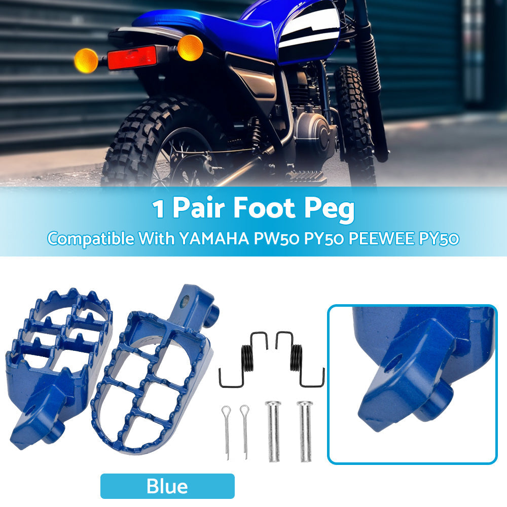 Blue FOOT PEG FOOTREST ASSEMBLY FOOTPEG Suitable For YAMAHA PW50 PY50 PEEWEE.