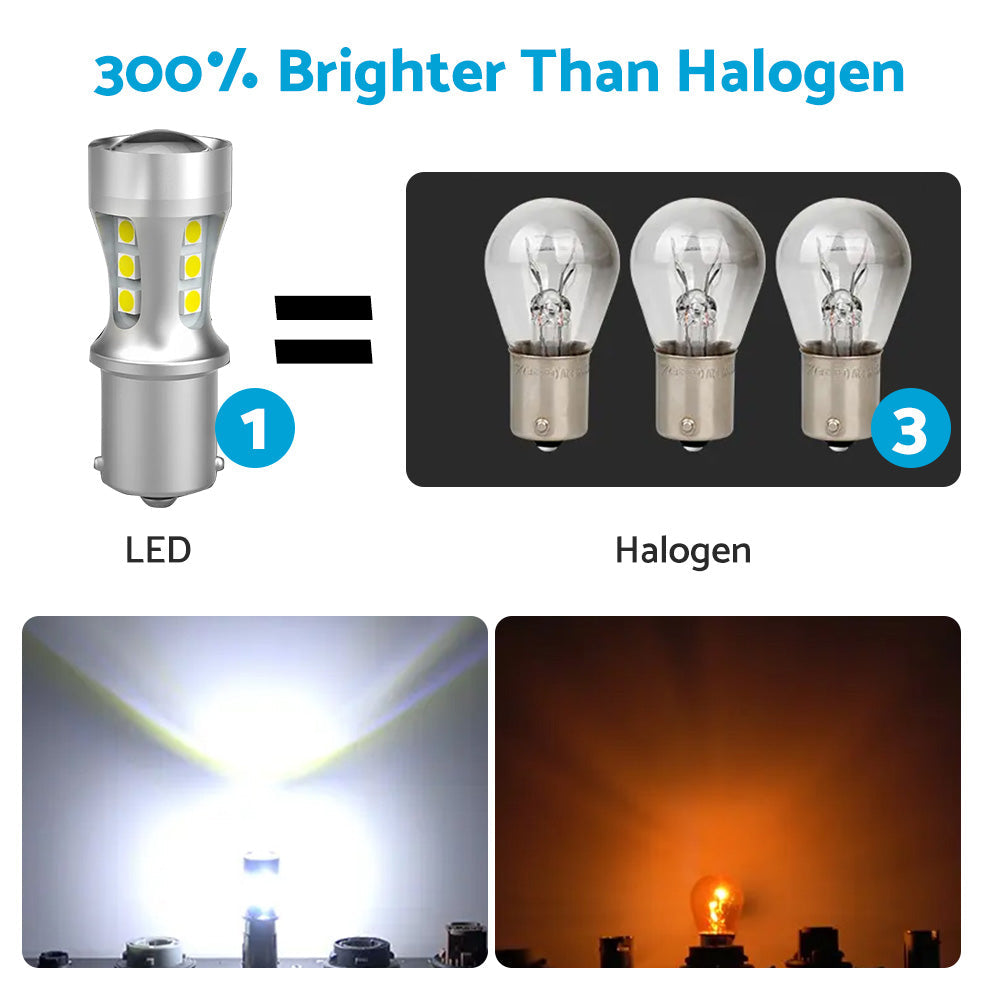 2x LED Reverse Tail Light Bulbs Globe Suitable For Toyota Landcruiser 80 Series.