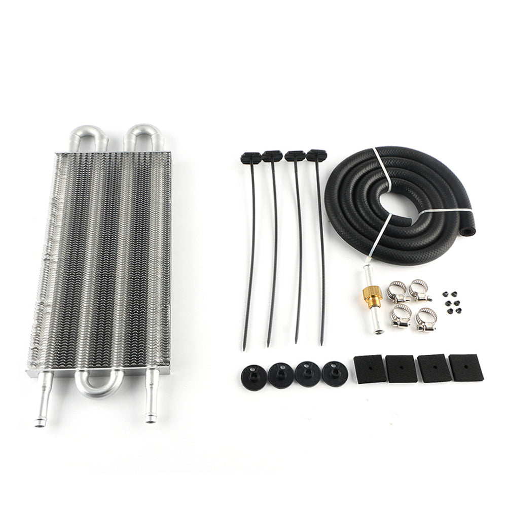 Universal 4 Row Transmission Oil Cooler Radiator Converter  Hose Mounting Kit.