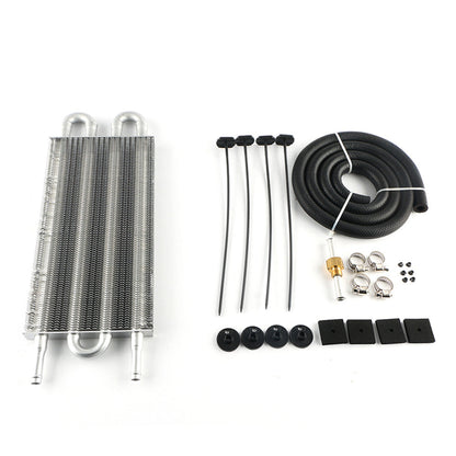 Universal 4 Row Transmission Oil Cooler Radiator Converter  Hose Mounting Kit.