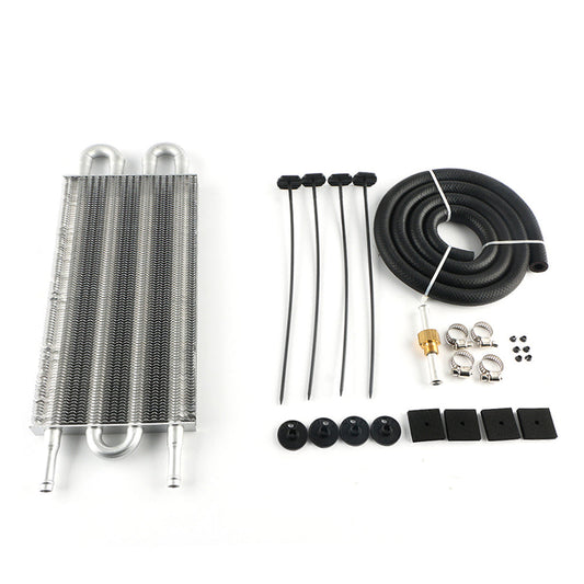 Universal 4 Row Transmission Oil Cooler Radiator Converter  Hose Mounting Kit.