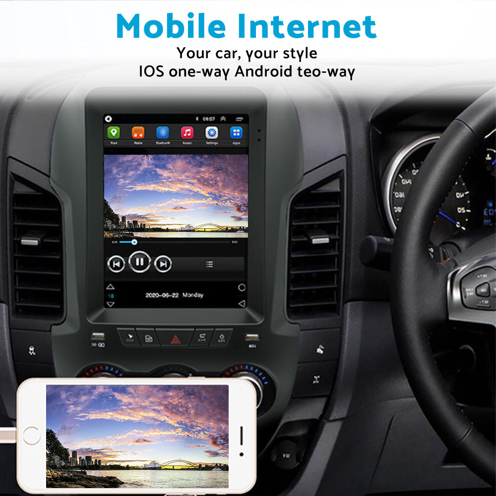 2+32GB Android 11 Apple Carplay Radio GPS Head Unit Suitable for Ford Ranger PX