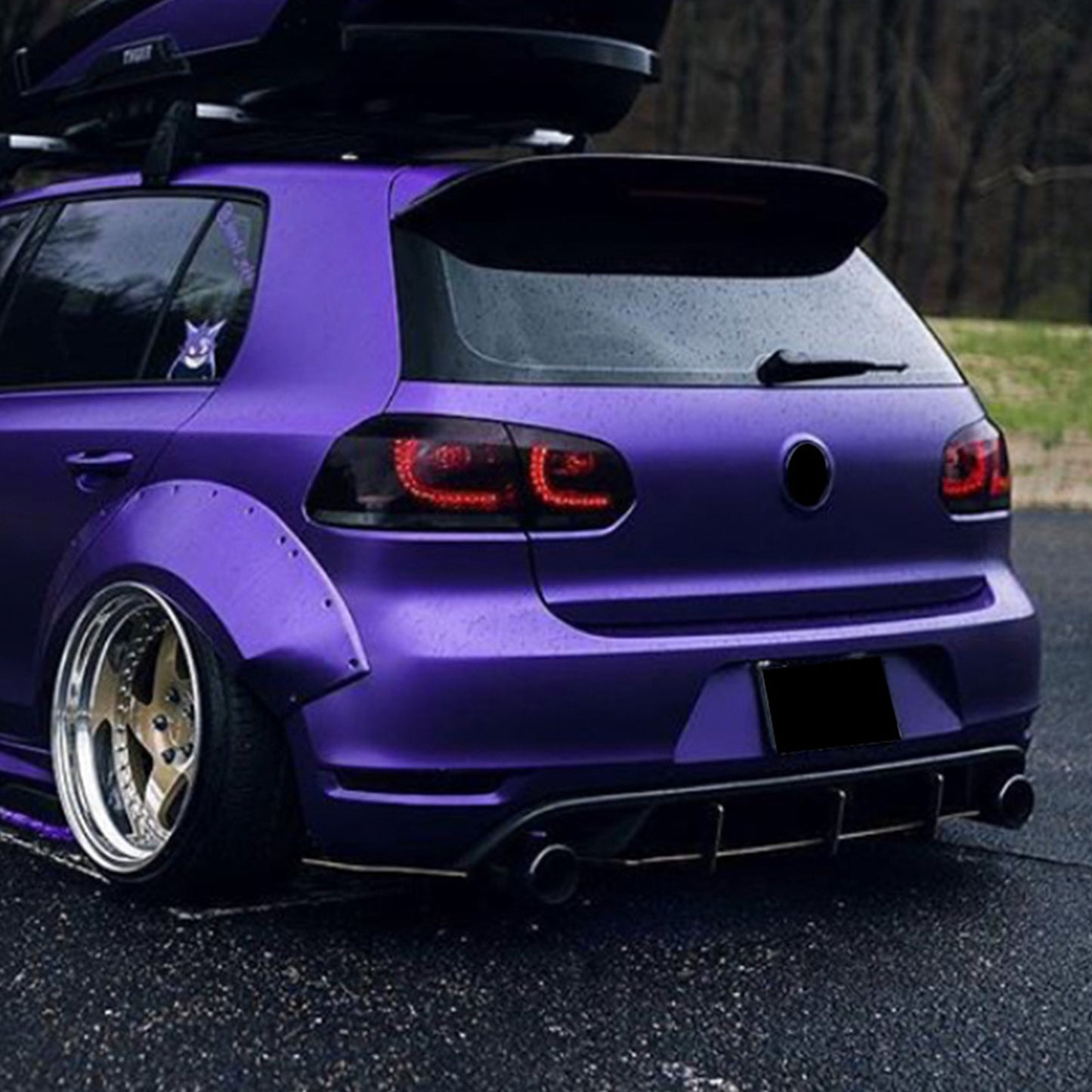 Rear Bumper Lip Diffuser Spoiler Suitable For VW Golf 6 MK6 GTI 2010-2014