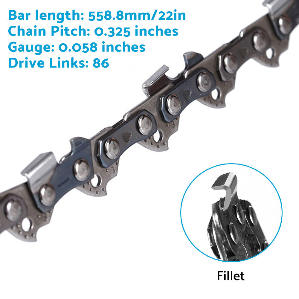 22  Chainsaw Chain 22inch 0. 325 . 058 86DL Suitable for Baumr-AG Sunseeker.