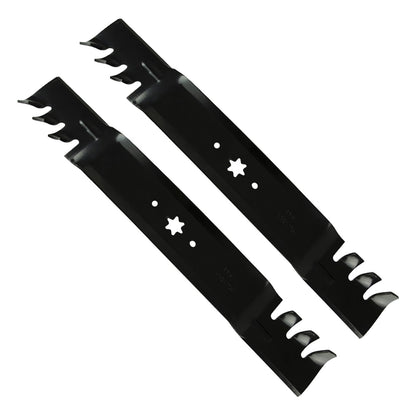 2x 42inch Blade Suitable for MTD  and  Cub Cadet ZTR RZT42 Gator Type Toothed Mulching.
