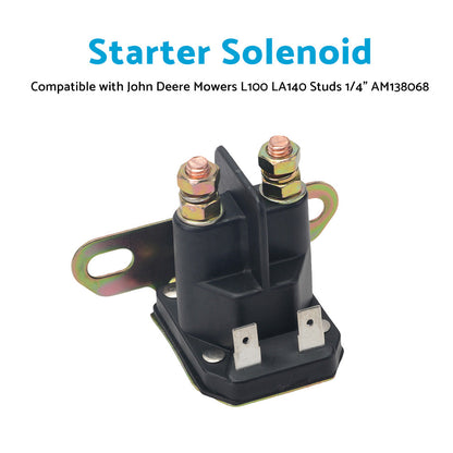Starter Solenoid Suitable For John Deere Mowers L100 LA140 Studs 1 or 4 inch  AM138068.