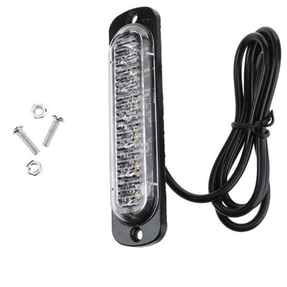 4x 6 LED Strobe Flash Light Emergency Warning Lamp Yellow Suitable For Car Truck