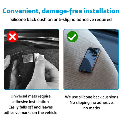 Dash Mat Microfiber Leather Black Suitable For Toyota Prado 150 Series 2009-2024