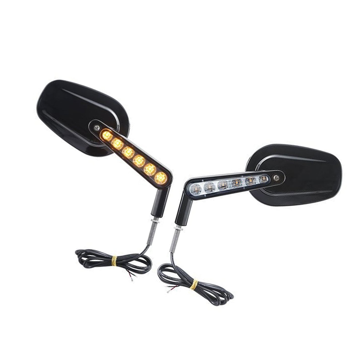 2x Rear View Mirrors LED Turn Signals Muscle Suitablefor Harley Davidson V-Rod.