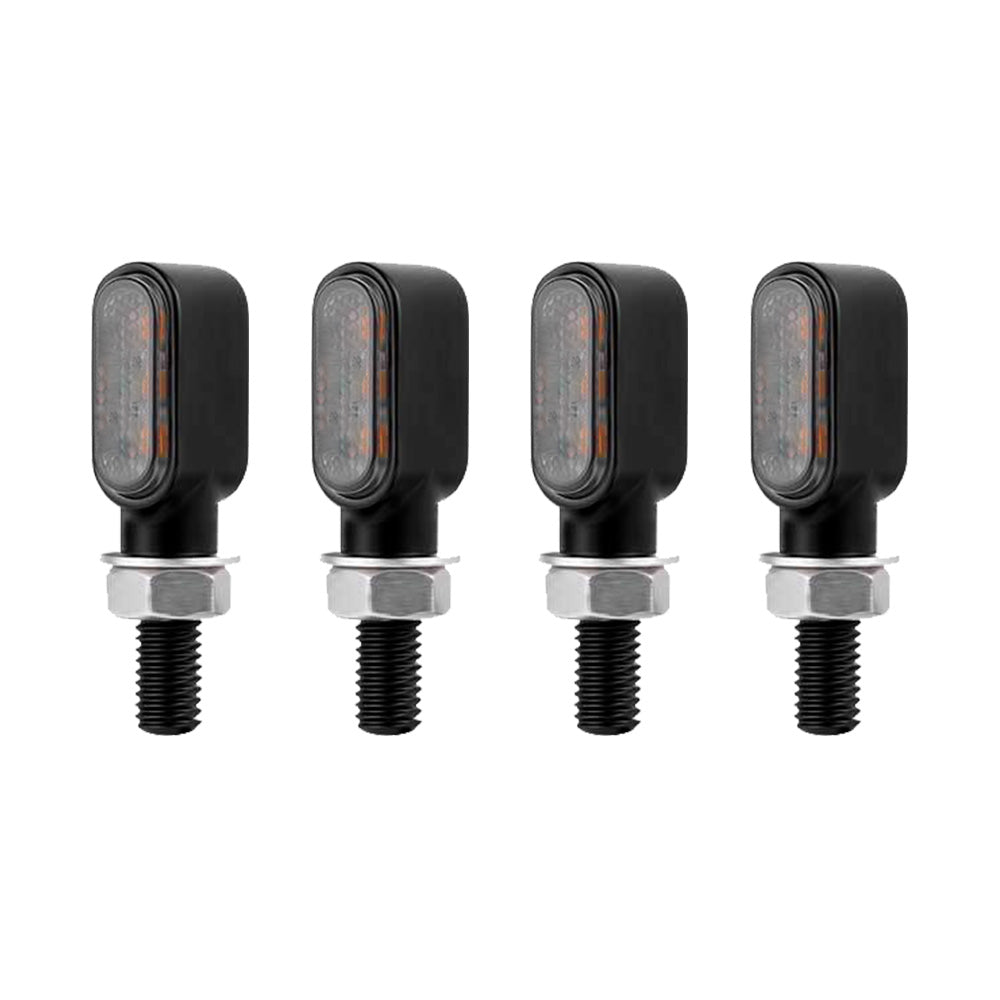 4x Motorcycle Indicator Turn Signal Blinkers Amber Mini LED Lights Suitable For All Motorcycles