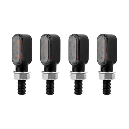 4x Motorcycle Indicator Turn Signal Blinkers Amber Mini LED Lights Suitable For All Motorcycles