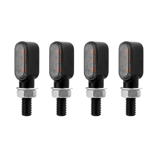 4x Motorcycle Indicator Turn Signal Blinkers Amber Mini LED Lights Suitable For All Motorcycles