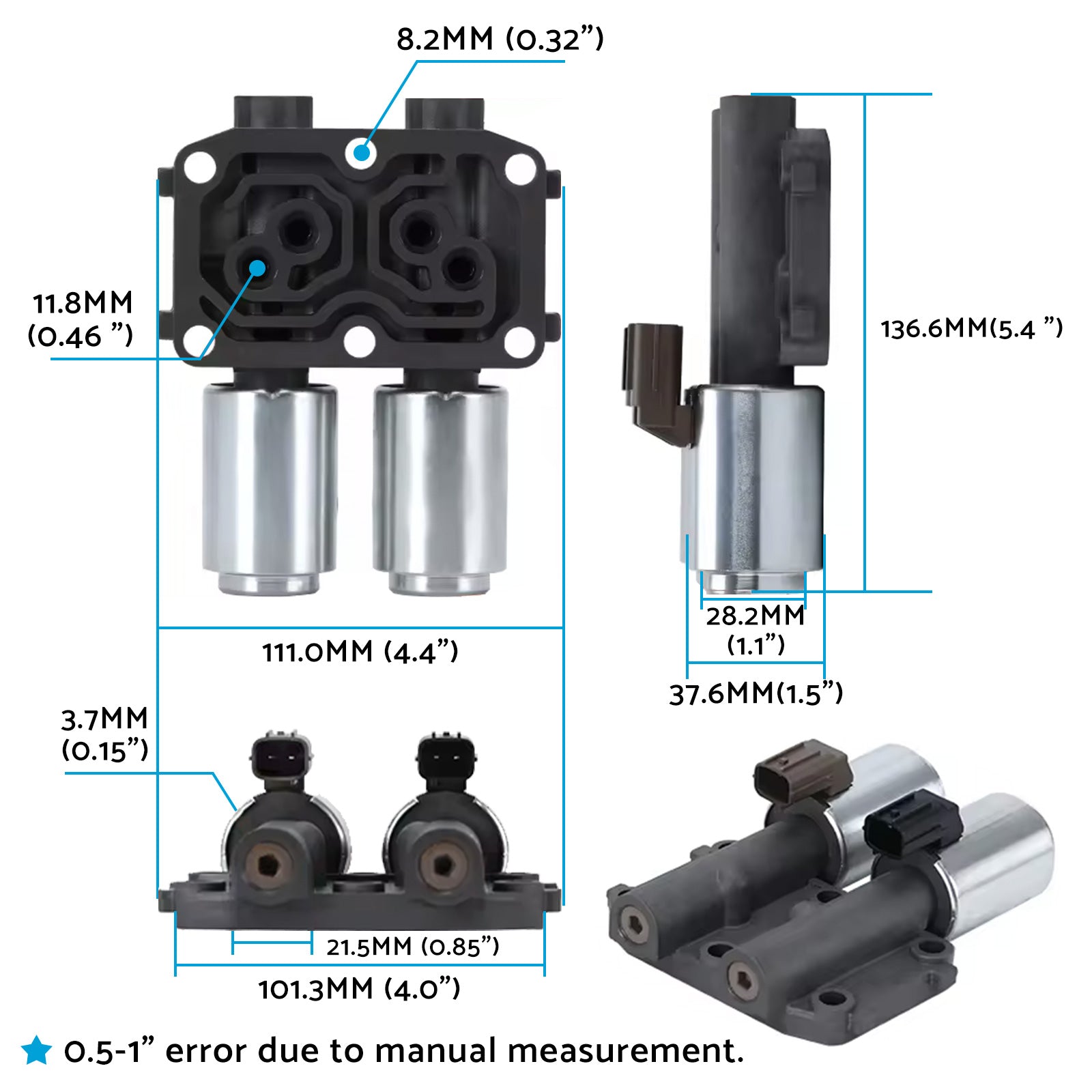 28260-PRP-014 Transmission Dual Linear Solenoid Suitable for Honda Accord Acura.