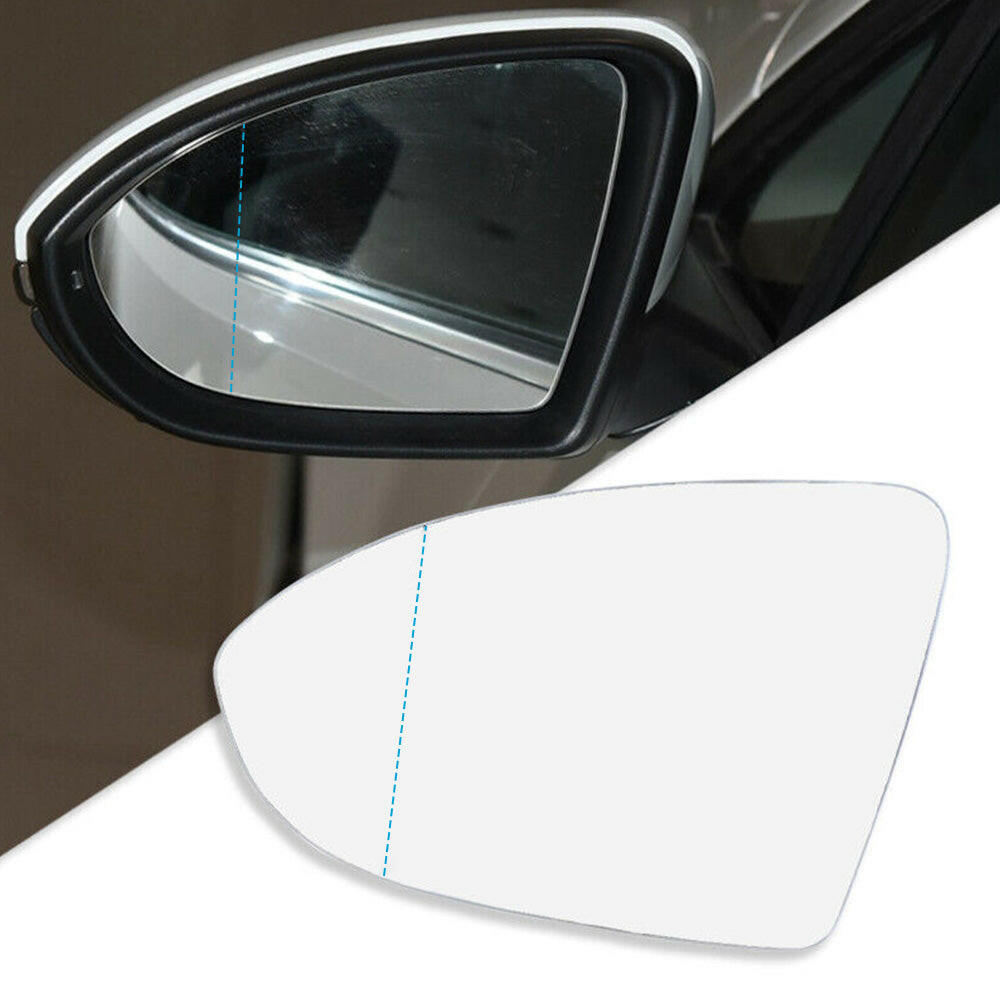 Left Mirror Glass Suitable For VW Golf MK7 MK7.5 2013-2018 Heated Convex w/ Base.
