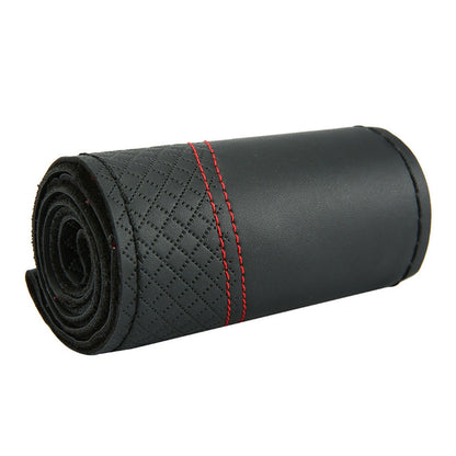 Premium Leather DIY Steering Wheel Cover Suitable For Car – 38cm Auto Protection With Needle