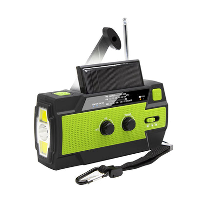 4000mAh Emergency Solar Hand Crank Weather Radio Power Bank Charger Flashlight.