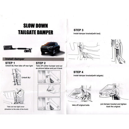 Tailgate Assist Shock Struts Lift Support Damper Suitable for Toyota Hilux