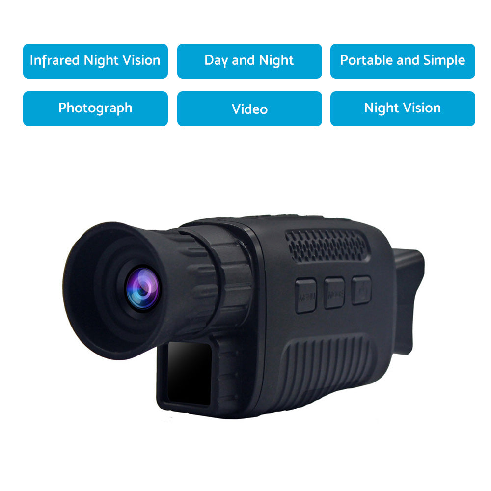 IR Night Vision Monocular 5X Zoom Telescope Digital Camera Hunting HD Video 1080.