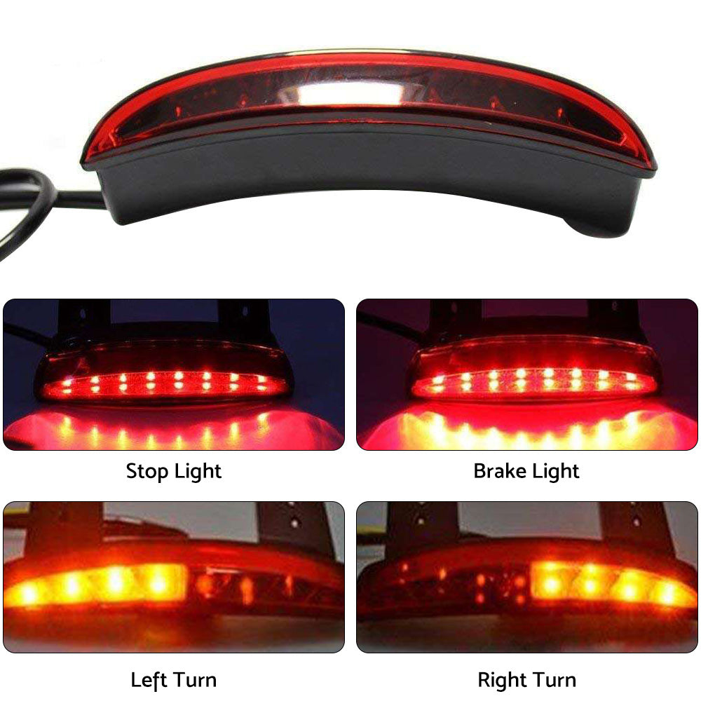 Suitable For Motorcycle Bobber Chopper LED Rear Turn Signal Brake Tail Light.