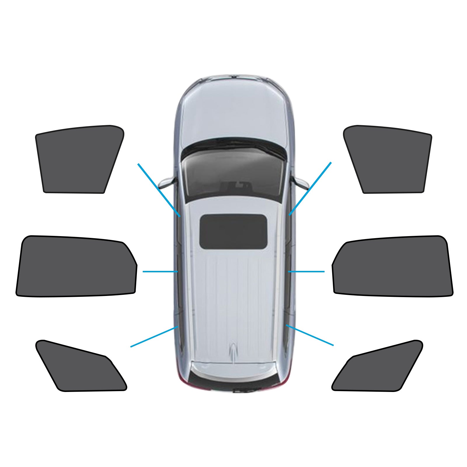 Window Magnetic Mesh Sun Shades Suitable For Kia Sportage 2021-2024 UV Protection.