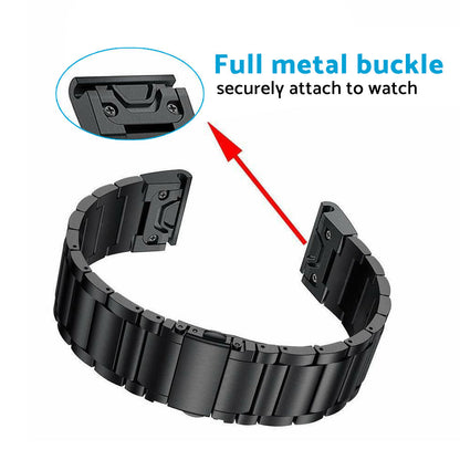 Stainless Steel Strap Quick Fit Watch Band Suitable For Garmin Fenix 5 6 22mm.