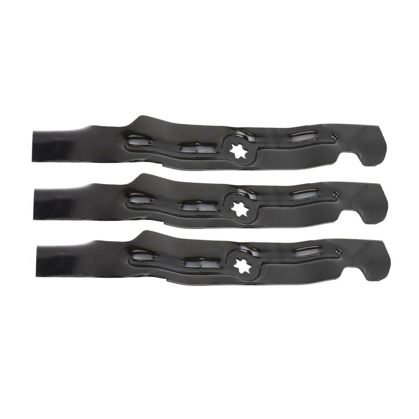 3x Blades Suitable For 50 Inch Cub Cadet MTD Ride On Mower 742-04053 942-04053B.
