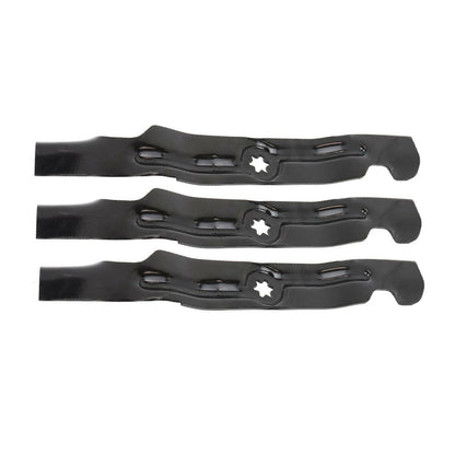 3x Blades Suitable For 50 Inch Cub Cadet MTD Ride On Mower 742-04053 942-04053B.