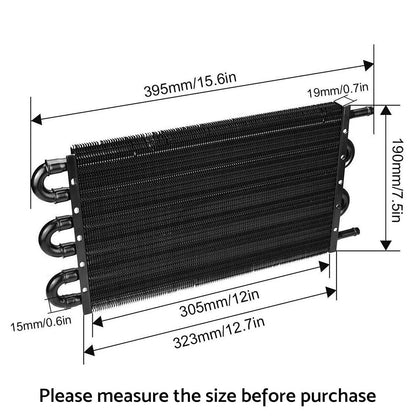 6 Row 6 AN Transmission Oil Cooler Auto Manual Radiator Converter Kit Universal.
