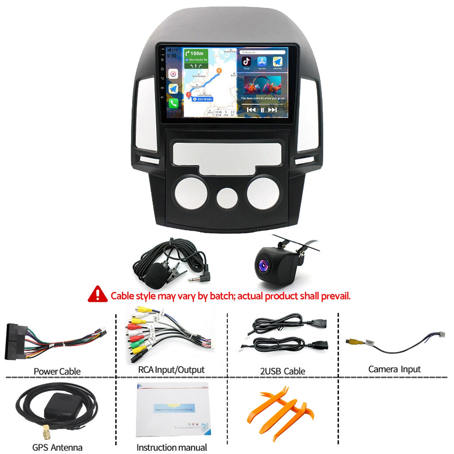 In-Dash Units Android 13 Stereo GPS CarPlay Suitable for Hyundai i30