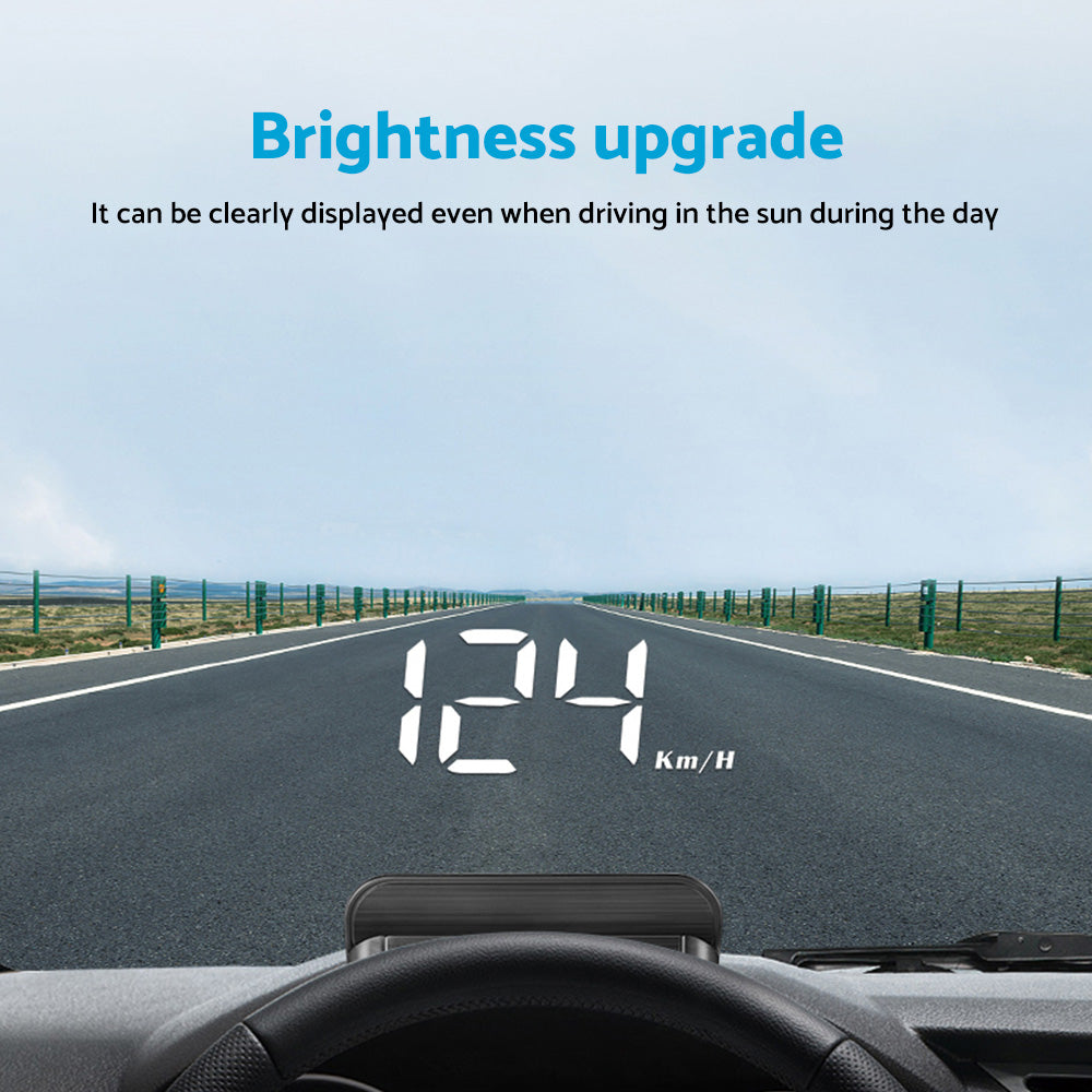 Universal Car Head-Up Display GPS Digital Speedometer with Speed Warning OBD2