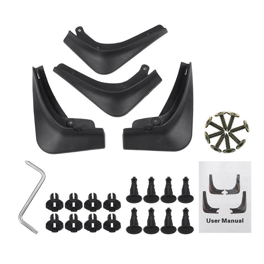 4x Front & Rear Car Mud Flaps Splash Mudguards Suitable For Tesla Model 3 2016-2021
