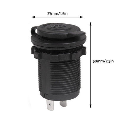 2x Waterproof 12V Car Cigarette Lighter Socket With USB Charger Power Adapter Outlet