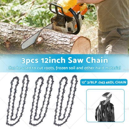 3X 12”Chain Fit for MAKITA CORDLESS 2x18V 36V CHAINSAW DUC302 DUC302Z.