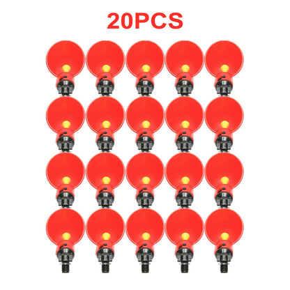 20x Poultry Chicken Automatic Drinker Cup Waterer Chook Bird Water Feeder Set.