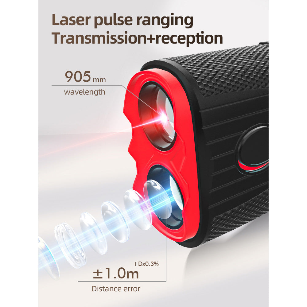7X Laser Golf Rangefinder Slope 1200 Yards USB Rechargeable