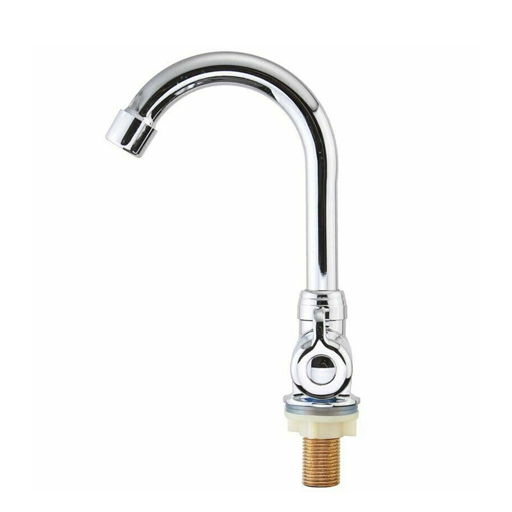 For RV Motorhome Faucet Single Cold Water Tap 360 Degree Rotation 1 or 2in Mounting.