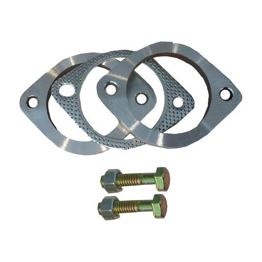 2.5in Universal Exhaust Flange Gasket Plate Bolt Nut Kit 300 63mm Stainless Steel.