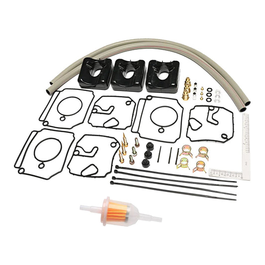 3x Carburetor Rebuild Kit Suitable For Yamaha 2-Stroke 40HP / 50HP Outboard Motor