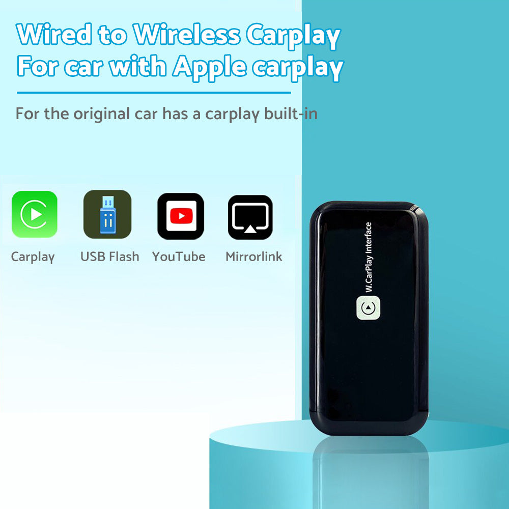 Smart 5G Wifi Carplay Dongle Wired to Wireless Car play USB Adapter Mirror link.