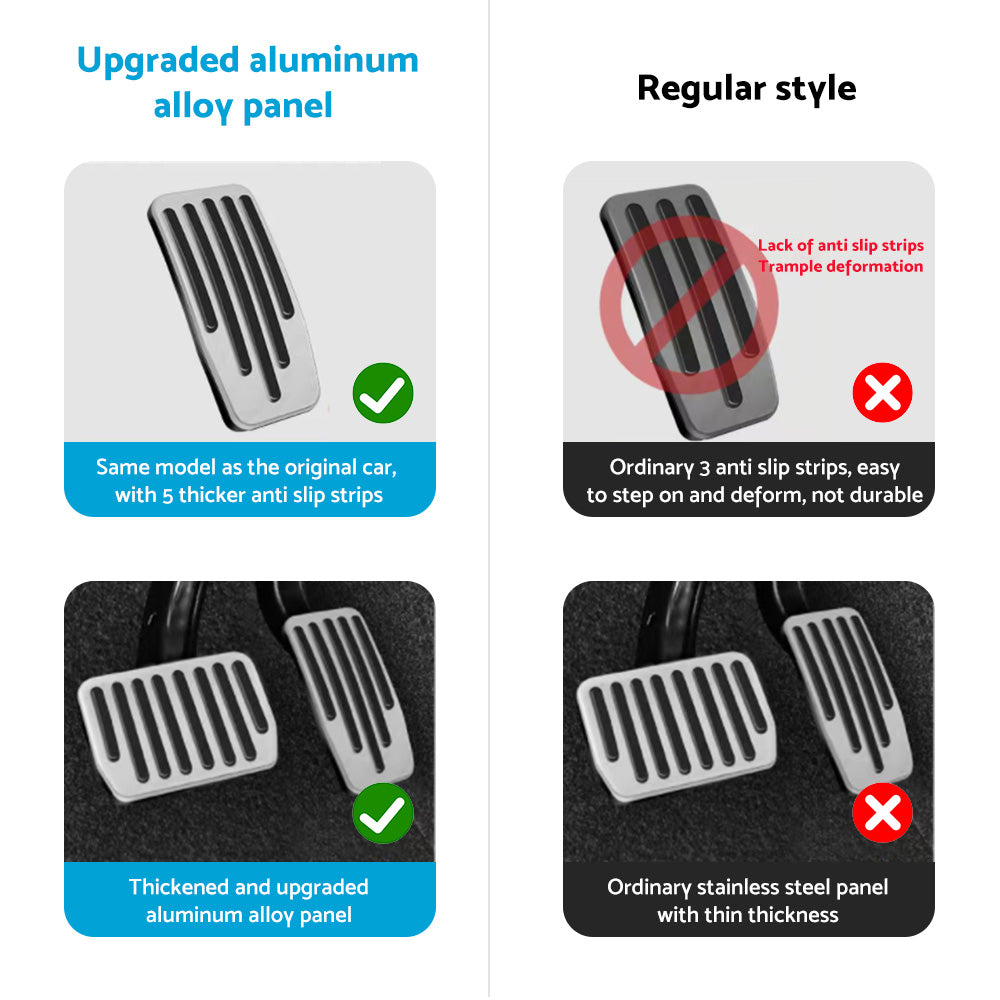 Aluminum Foot Pedal Pads Cover Suitable for Tesla Model 3