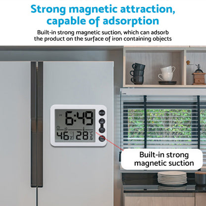 Small Mini Digital Clock with Temperature Display Suitable For Travel, LCD LED, Alarm, Battery Operated ¨C Black & White.
