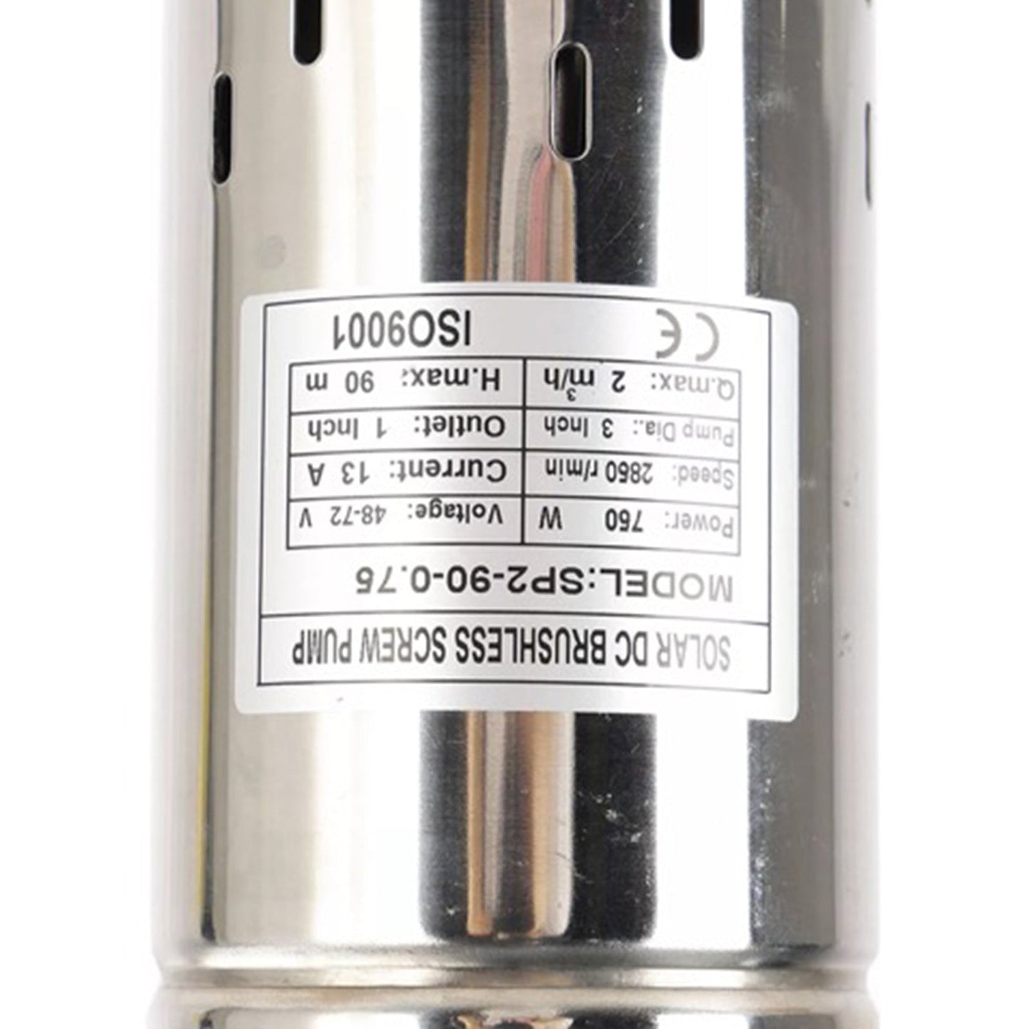 3in 48V 750W Deep Well Solar Submersible Bore Hole Water Pump With 15M Line.