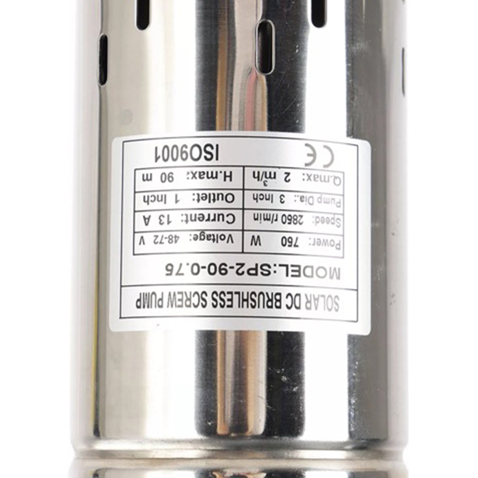 3in 48V 750W Deep Well Solar Submersible Bore Hole Water Pump With 15M Line.