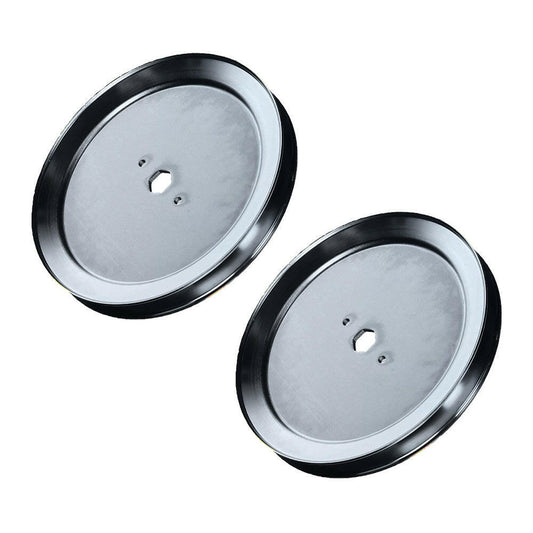2x Blade Spindle Pulley Suitable For John Deere Sabre Mowers D105 GX20367.