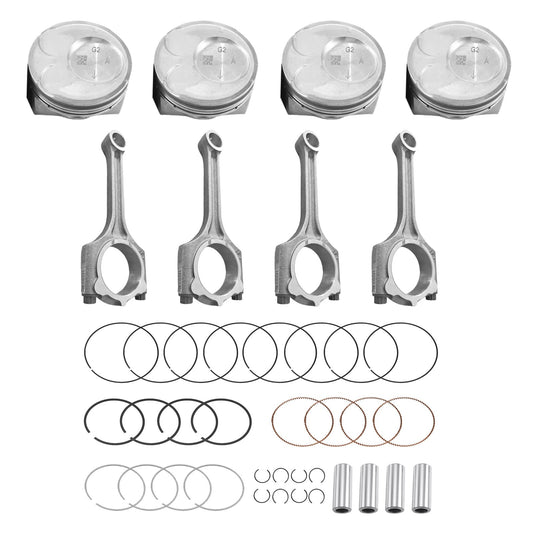 4x Piston & Rings With Connecting Rod Kit Suitable For Kia Soul / Forte / Koup 2.0L 2014-2018