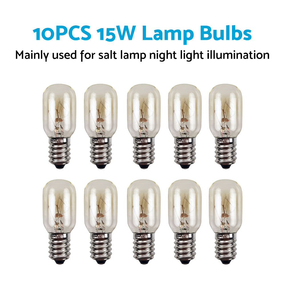 10PCS E14 Salt Lamp Globe Bulb 15W Light Bulb 230v Refrigerator Oven Replacement.
