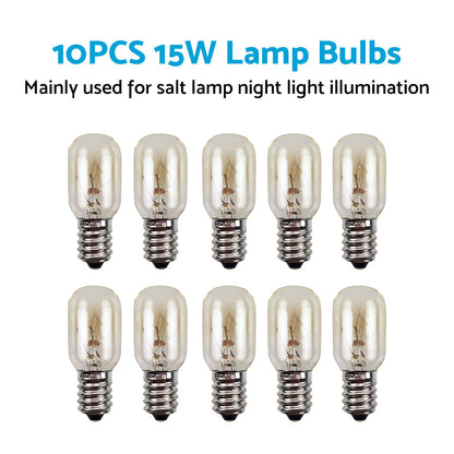 10PCS E14 Salt Lamp Globe Bulb 15W Light Bulb 230v Refrigerator Oven Replacement.