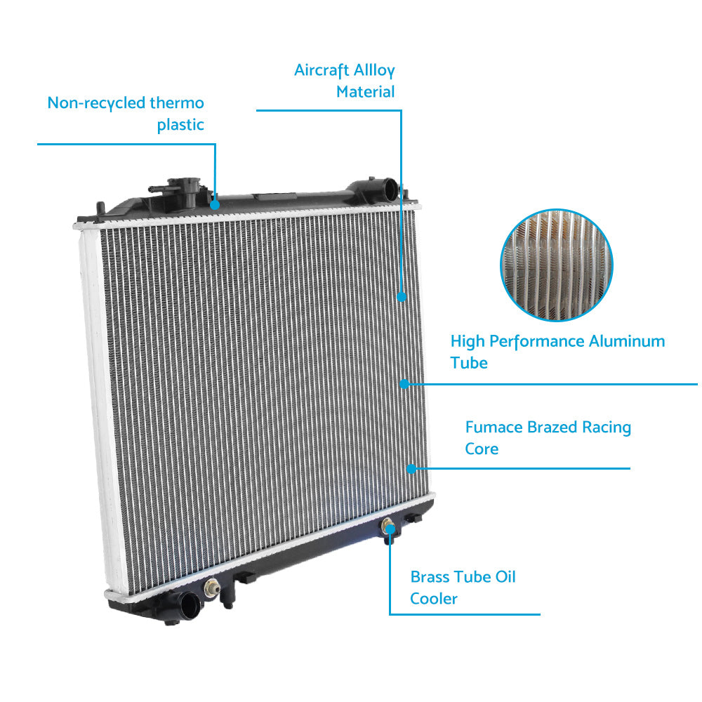 Radiator Suitable For Ford Courier PD PE PG PH, Mazda Bravo B2500 UF UN UTE AT MT 1996-2006.
