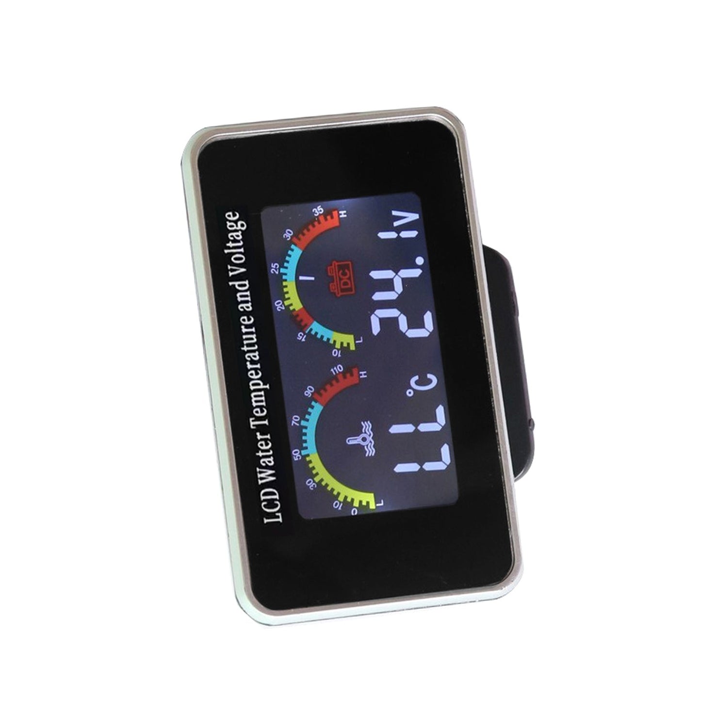 2-in-1 Car Digital LCD Water Temperature Meter & Voltmeter Gauge Suitable For 12V / 24V Vehicles