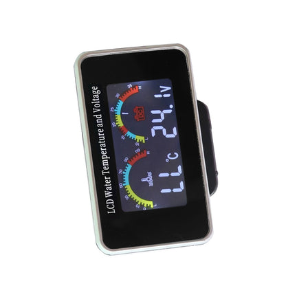2-in-1 Car Digital LCD Water Temperature Meter & Voltmeter Gauge Suitable For 12V / 24V Vehicles